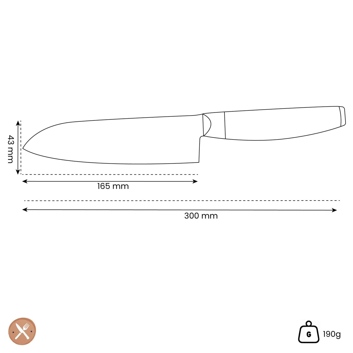 Yaxell - Cuchillo Santoku Ketu 16,5 cm Cuchillo Santoku Yaxell