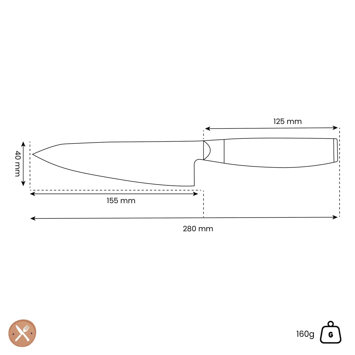 Yaxell - Cuchillo de cocinero Ran 15,5 cm Cuchillo de cocinero Yaxell
