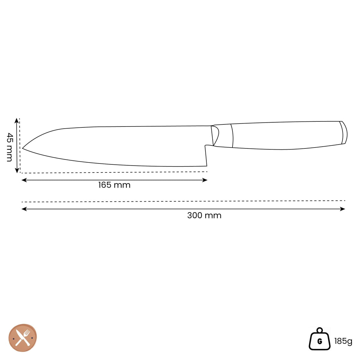 Yaxell - Cuchillo Santoku Ran 16,5 cm Cuchillo Santoku Yaxell