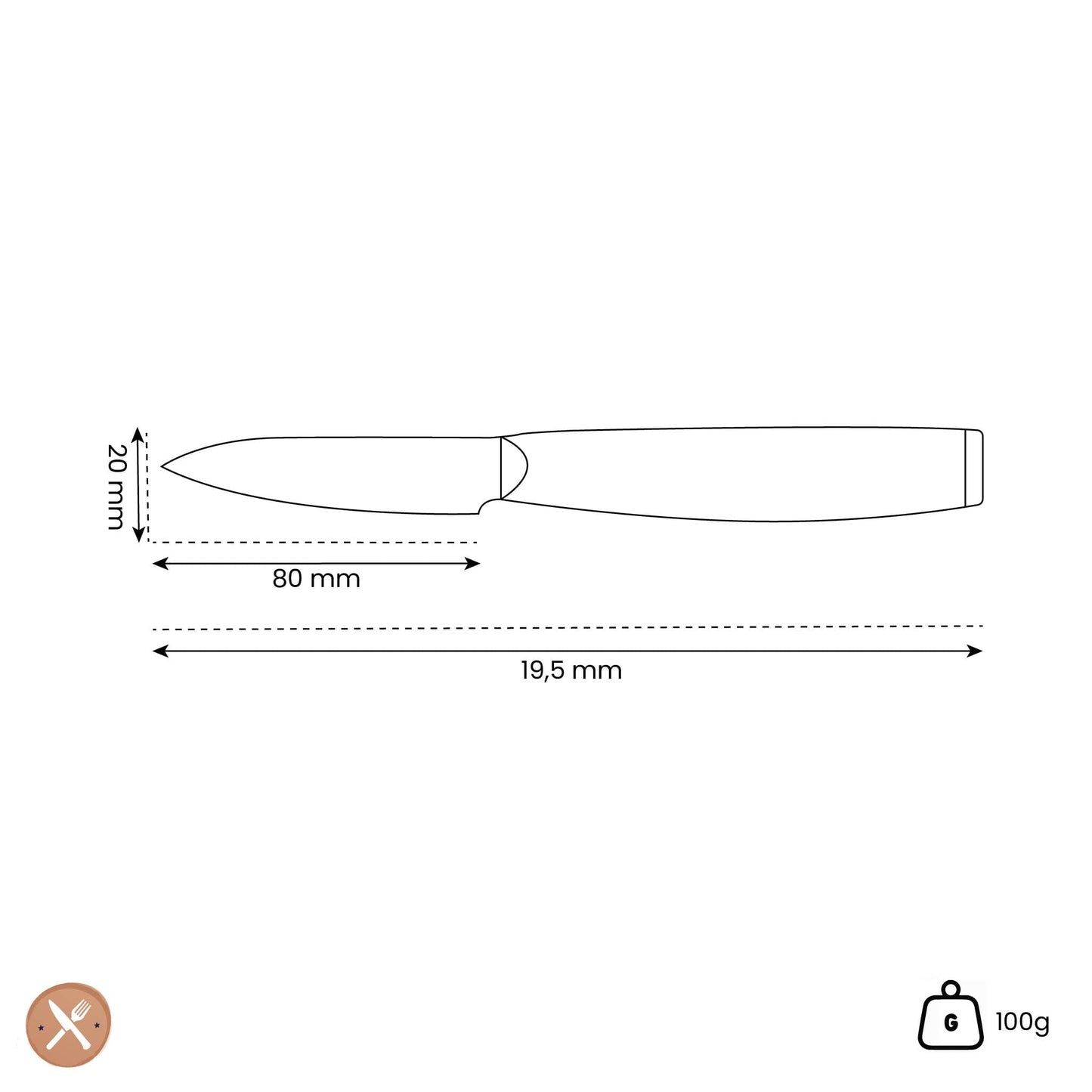 Yaxell - Cuchillo pelador Ran 8 cm Cuchillo pelador Yaxell