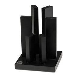 Yaxell - Bloque magnético para cuchillos Tower - Madera de haya negra Bloque magnético para cuchillos Yaxell