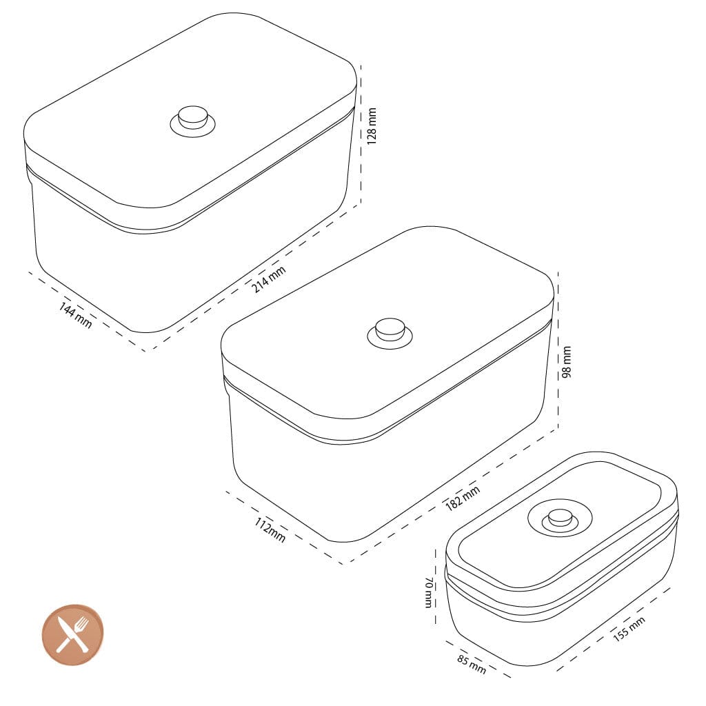 Zwilling - Fresh & Save Juego de cajas de almacenamiento S/M/L plástico Zwilling