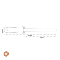 Zwilling - Varilla de afilar de cerámica 230 mm Varilla de afilar Zwilling