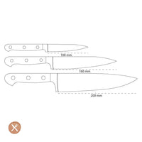 Zwilling - Juego de cuchillos Prof S Juego de cuchillos de 3 piezas Zwilling