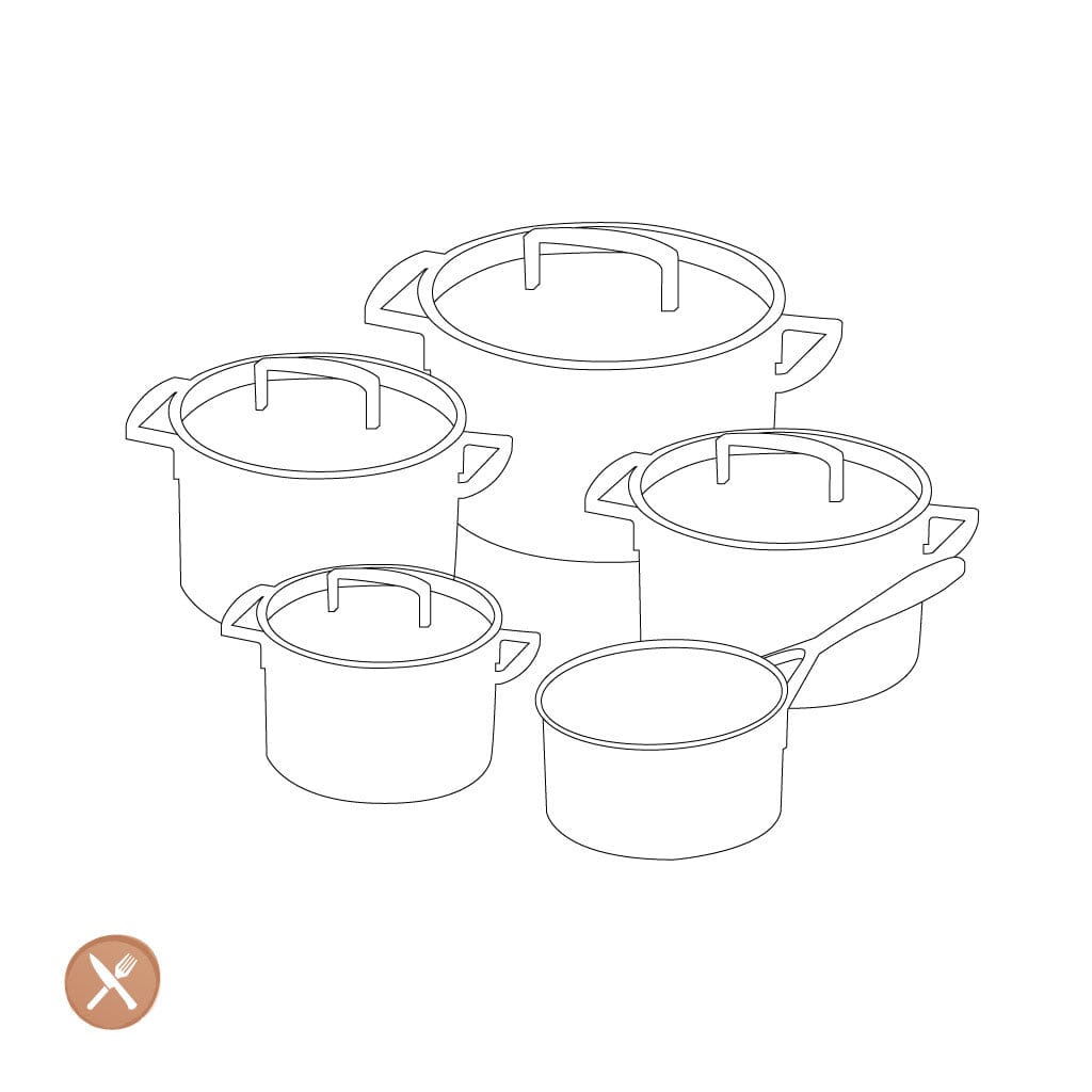 Zwilling - Juego de sartenes TrueFlow de 5 piezas Juego de sartenes Zwilling