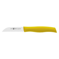 Zwilling - Cuchillo para verduras con doble empuñadura, 80 mm, amarillo.