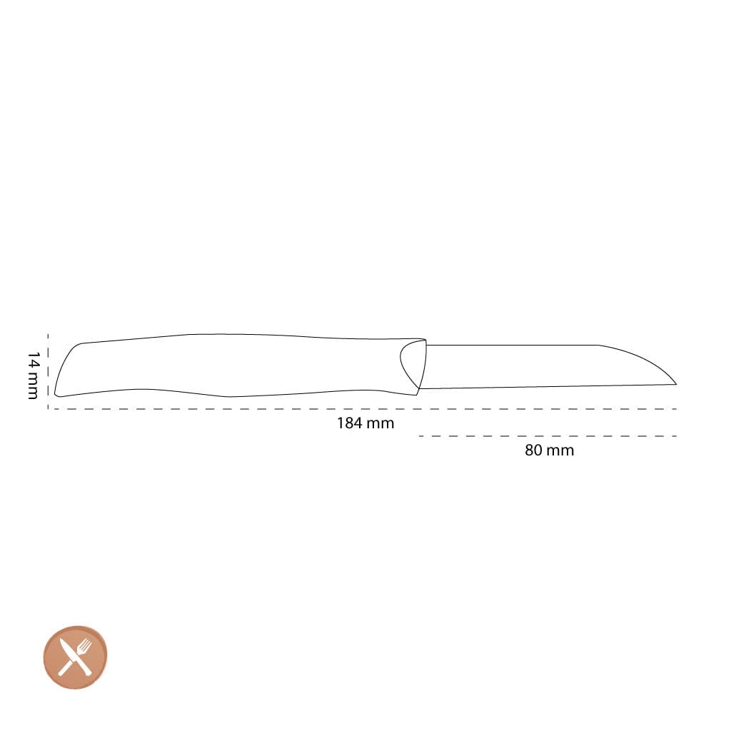 Zwilling - Cuchillo para verduras de doble empuñadura, 80 mm, amarillo Zwilling