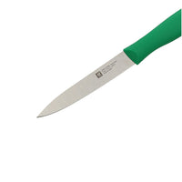 Zwilling - Cuchillo para pelar y decorar con doble empuñadura, 100 mm - Cuchillo para pelar verde Zwilling