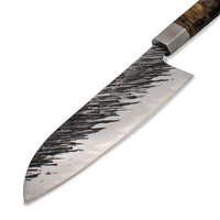 Ame - Patrón de lluvia Santoku japonés 18 cm Cuchillo Santoku Satake