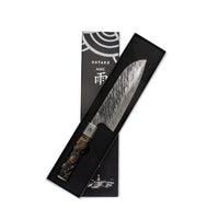 Ame - Patrón de lluvia Santoku japonés 18 cm Cuchillo Santoku Satake