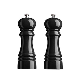 Amefa - Juego de molinillo de sal y pimienta clásico 15 cm - Negro amefa - Juego de 2 molinillos de pimienta y sal negros de 15 cm - en caja de regalo Amefa