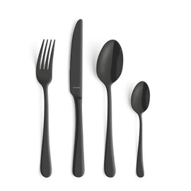 Amefa - Juego de cubiertos Austin de 24 piezas para 6 personas - Negro mate Amefa - Juego de cubiertos Austin de 24 piezas para 6 personas - Negro mate Juego de cubiertos Amefa