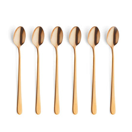 Amefa - Austin 6 Cucharas Latte - Oro Mate Amefa - Austin 6 Cucharas para Latte - Oro Mate Cucharas para Latte Amefa