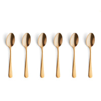 Amefa - Austin 6 cucharaditas - Cucharillas de oro mate Amefa