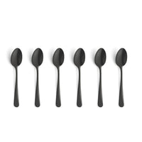 Amefa - Juego de cubiertos Austin de 6 cucharaditas, color negro mate