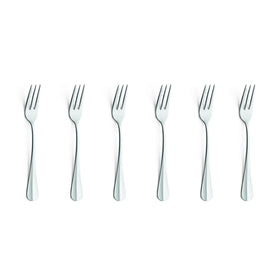 Amefa - Baguette 6 Tenedores Pasteleros - Plata Amefa - Tenedores para baguette (6 unidades) - Tenedores plateados para repostería Amefa