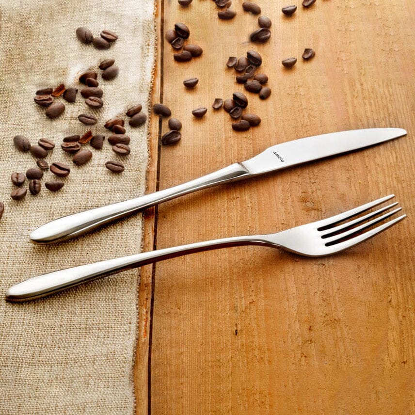 Amefa - Juego de cubiertos Cuba de 24 piezas para 6 personas - Plata Juego de cubiertos Amefa