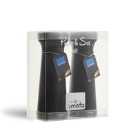 Amefa - Juego de 2 molinillos de pimienta y sal de color negro de 15 cm - en caja de regalo Amefa