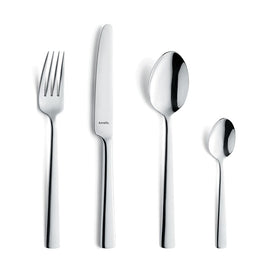 Amefa - Juego de Cubiertos Moderno 24 Piezas - Plata Amefa - Juego de cubiertos moderno de 24 piezas - Plateado Amefa