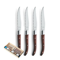 Amefa - Royal Steak - Juego de 4 cuchillos para carne - Cubiertos marrón granate Amefa