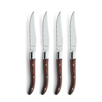 Amefa - Royal Steak - Juego de 4 cuchillos para carne - Cubiertos marrón granate Amefa