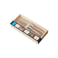 Amefa - Royal Steak - Juego de 4 cuchillos para carne - Cubiertos de madera natural Amefa