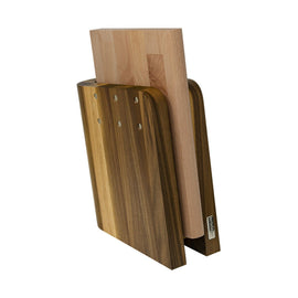 Artelegno - Grand Prix Bloque magnético para cuchillos de madera de nogal + tabla de cortar de madera de haya Artelegno - Bloque magnético para cuchillos Ceppo de madera de nogal + Tabla de cortar Bloques de cuchillos de madera de haya Artelegno