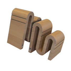 Artelegno - Bloque magnético para cuchillos Chicane - Madera de haya Artelegno - Bloque de cuchillos magnético Chicane - Bloques de cuchillos de madera de haya Artelegno