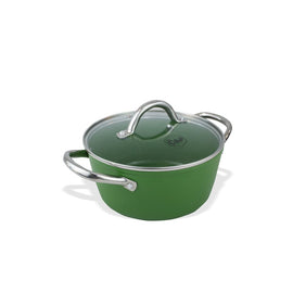 Cook & Pan - Go Green Sartén 20 cm con tapa de cristal Por C&P - Cacerola Go Green 20 cm con tapa de cristal Cacerola Por C&P