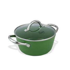 Cook & Pan - Go Green Sartén 22 cm con tapa de cristal Por C&P - Cacerola Go Green 22 cm con tapa de cristal Cacerola Por C&P