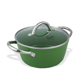 Cook & Pan - Go Green Sartén 24 cm con tapa de cristal Por C&P - Cacerola Go Green 24 cm con tapa de cristal Cacerola Por C&P