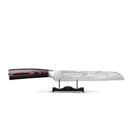Acero inoxidable martillado - Cuchillo para pan 20 cm Cuchillo de pan de acero inoxidable martillado de 20 cm Shinrai Japón