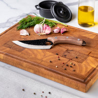 Serie Gladiator RVS Martillado - Cuchillo de Chef Universal con Funda Shinrai Japón