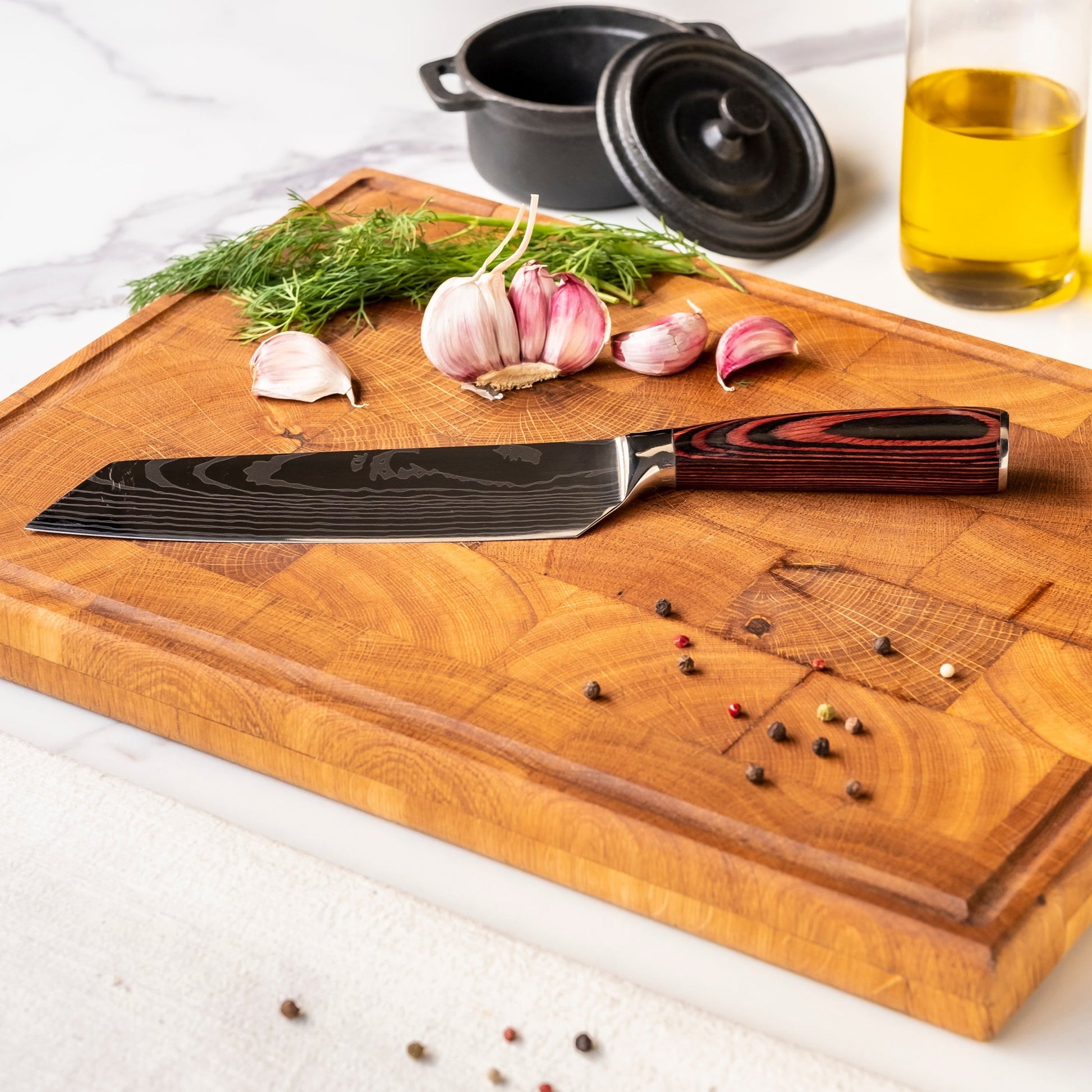 Serie de estampados de Damasco japonés - Cuchillos de cocina Kiritsuke Shinrai Japón