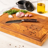 Serie de estampados de Damasco japonés - Cuchillo Santoku pequeño (13 cm) Cuchillos de cocina Shinrai Japón