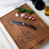 Serie de estampados de Damasco japonés - Cuchillo Santoku pequeño (13 cm) Cuchillos de cocina Shinrai Japón