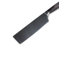 Serie de estampados de Damasco japonés - Cuchillo Nakiri Cuchillos de cocina Shinrai Japón