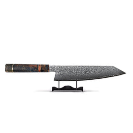 Octágono tipo 1 Damasco Kiritsuke 23 cm - Edición Especial Kiritsuke Octagons Series - Cuchillo Kiritsuke tipo 1 Cuchillos de cocina Shinrai Japón