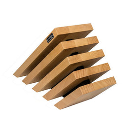 Artelegno - Bloque magnético para cuchillos Venezia - Madera de haya Bloque de cuchillos magnético 5 elementos - Bloques de cuchillos de madera de haya Artelegno