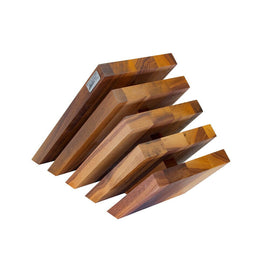 Artelegno - Bloque magnético para cuchillos Venezia - Madera de nogal Bloque de cuchillos magnético 5 elementos - Bloques de cuchillos de madera de nogal Artelegno