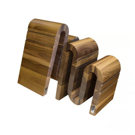 Artelegno - Bloque magnético para cuchillos Chicane - Madera de nogal Bloque magnético para cuchillos Chicane - Bloques de cuchillos de madera de nogal Artelegno