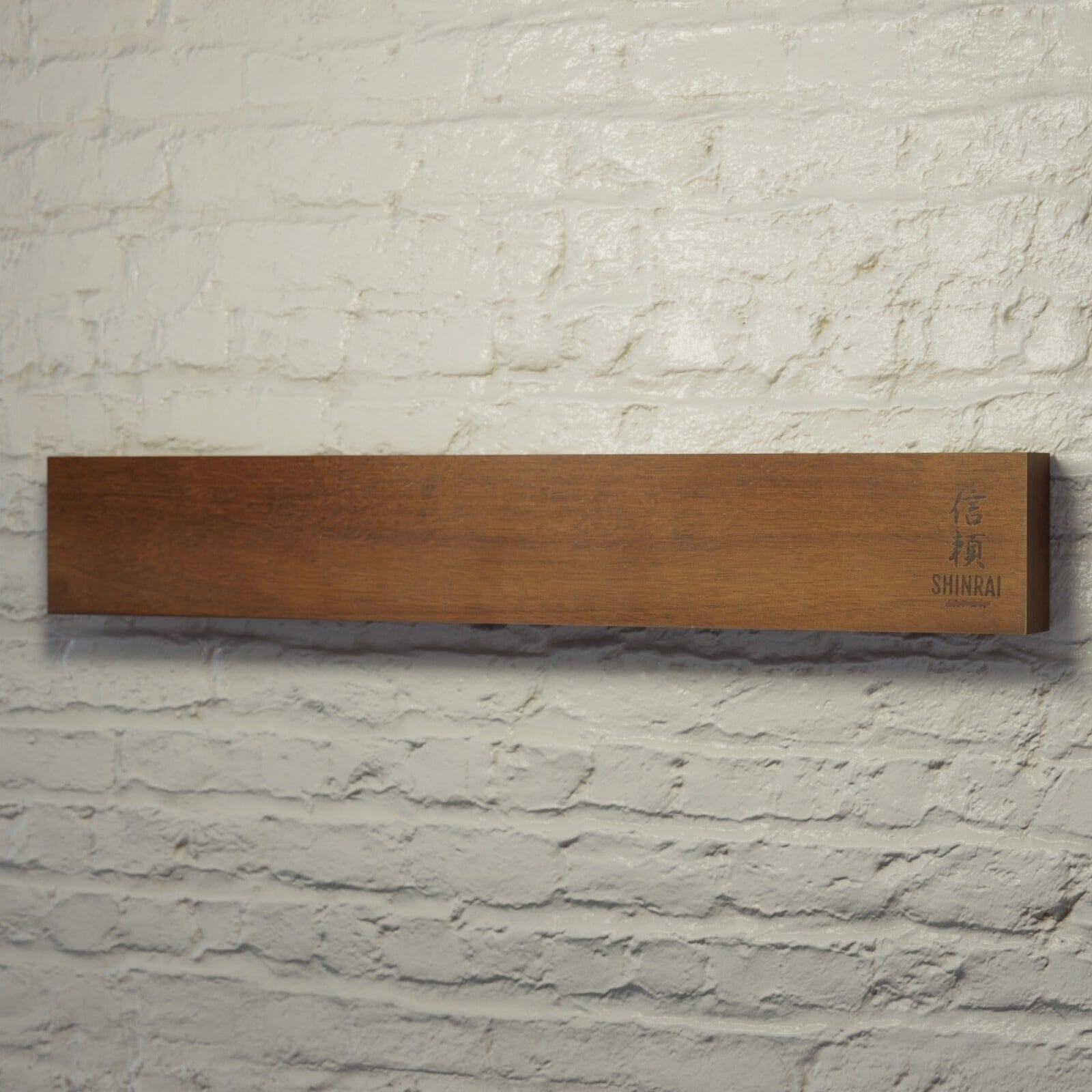 Tira magnética para cuchillos de pared - Bloque magnético para cuchillos de madera de acacia Shinrai Japón