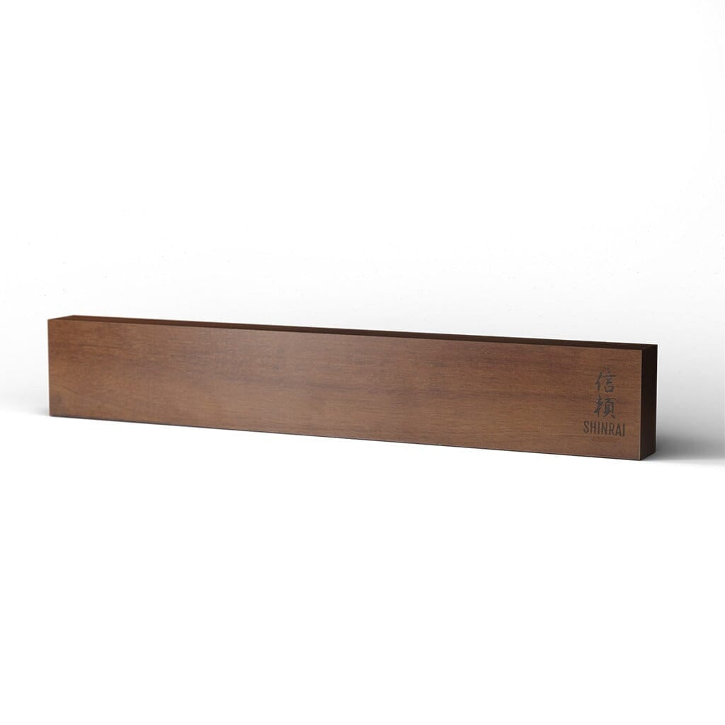 Tira magnética para pared con cuchillos - Bloque magnético para cuchillos de madera de acacia Shinrai Japón