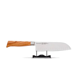 Messermeister - Santoku Oliva Luxury de 16,5 cm con hoyuelos Messermeister - Santoku de lujo Oliva de 16,5 cm con hoyuelos Cuchillo Santoku Messermeister