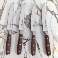 Messermeister - Juego de cuchillos para carne de madera de pakka Avanta de 4 piezas Juegos de cuchillos Messermeister