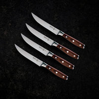 Messermeister - Juego de cuchillos para carne de madera de pakka Avanta de 4 piezas Juegos de cuchillos Messermeister