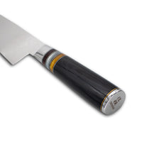Micarta Jewels Black - Cuchillo de chef de Damasco de 20 cm Shinrai Japón