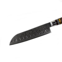 Micarta Jewels Damasco Santoku 18 cm Cuchillos de cocina Shinrai Japón