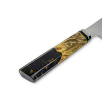 Onyx Octagon Damascus Kiritsuke cuchillo Cuchillos de cocina Shinrai Japón
