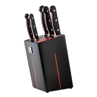 Richardson Cheffield - Bloque de cuchillos Velocity de 5 piezas con afilador - negro Juego de cuchillos con bloque Richardson Sheffield
